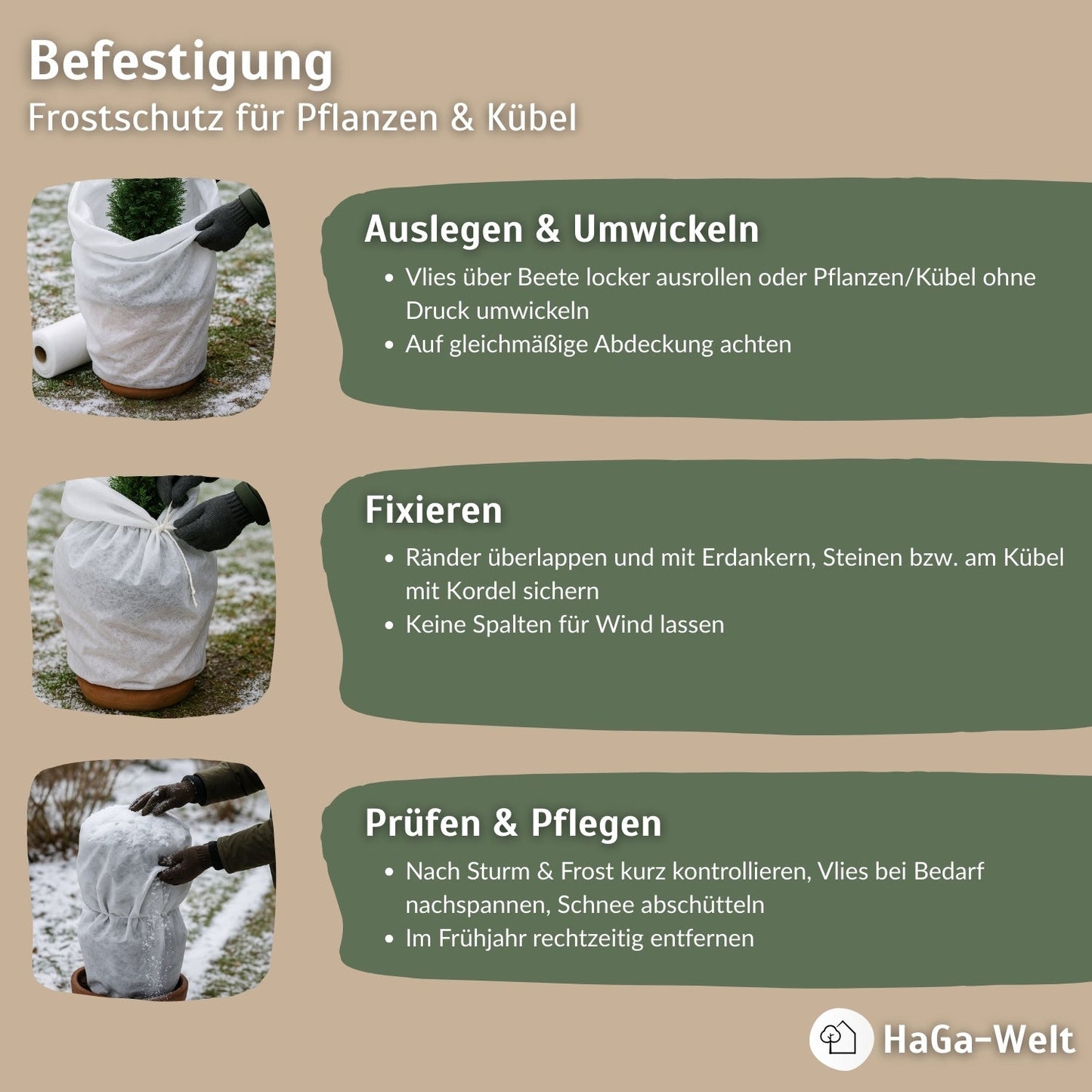 Wintervlies 80g/m² Kälteschutzvlies Pflanzenschutz